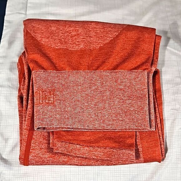 PINK Victoria's Secret Seamless Heathered Workout Legging tights in burnt orange - Picture 1 of 2